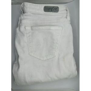 AG Adriano Goldschmied‎ Womens Jeans 27 Ivory The Stevie Slim Straight Denim